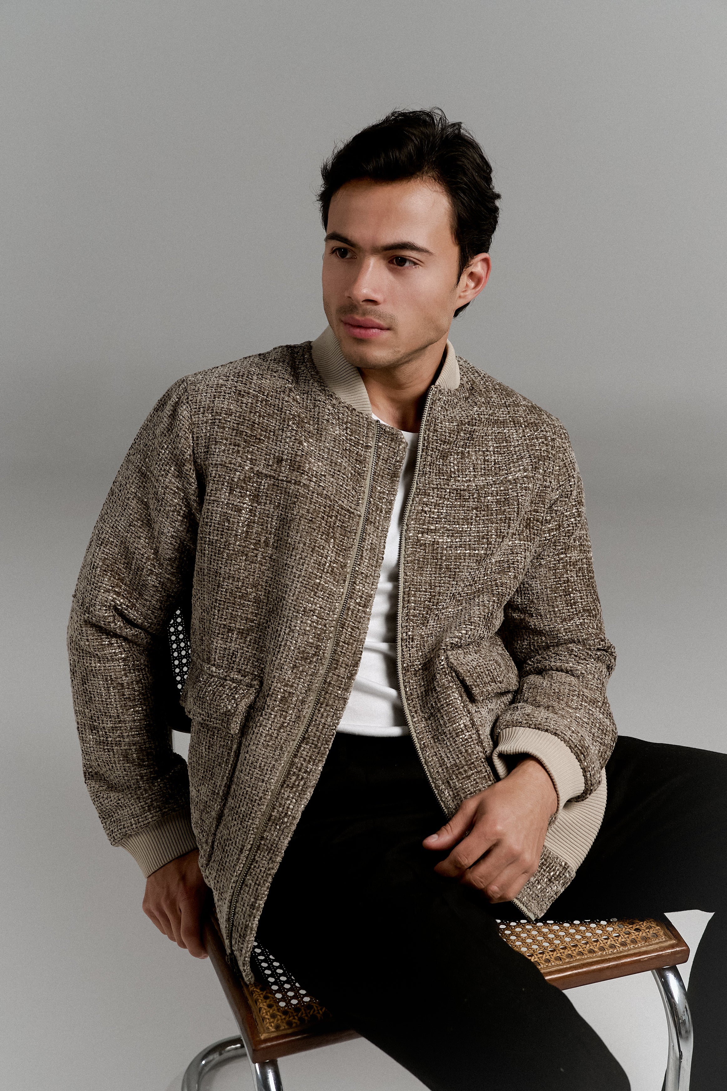 CHAQUETA CHELSEA BOMBER  TAUPE