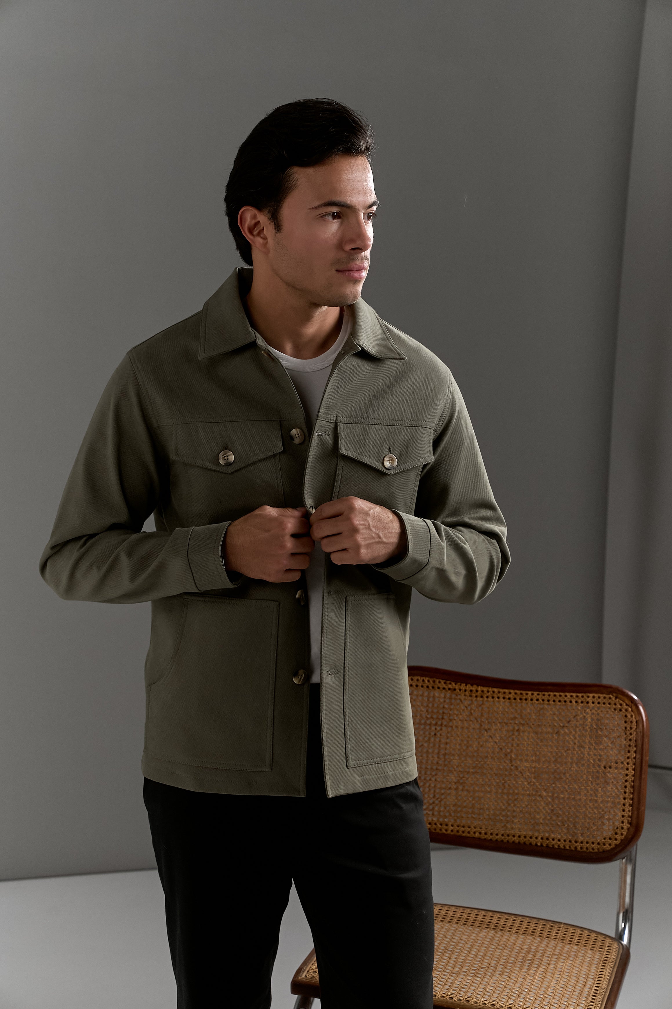 CHAQUETA AVENUE ALABAMA DRIL VERDE MILITAR
